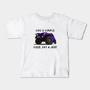 American Jeep Purple Kids T-Shirt